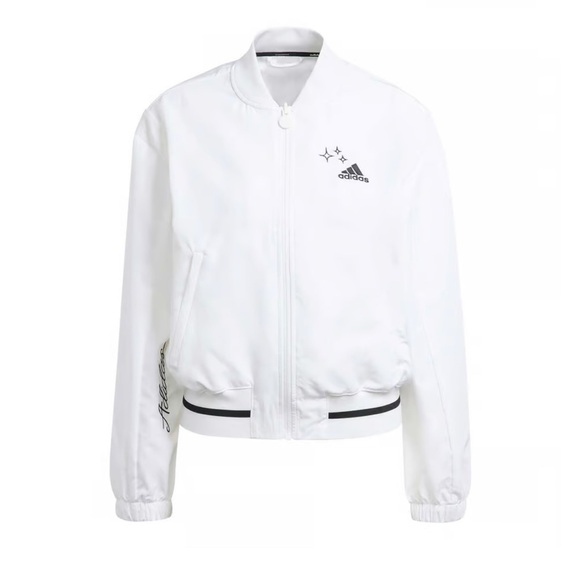 adidas Jackets & Blazers - adidas Scribble Woven Jacket Pure White Women L